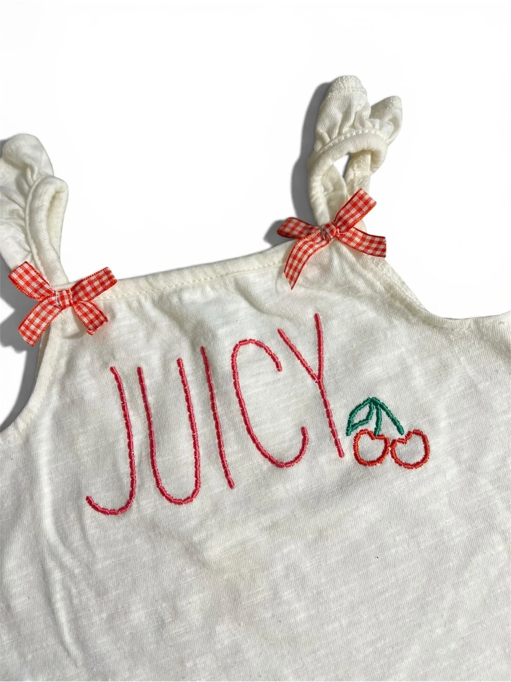 Juicy Couture Kids Set 4 Red Gingham Shorts & Tank Top Outfit